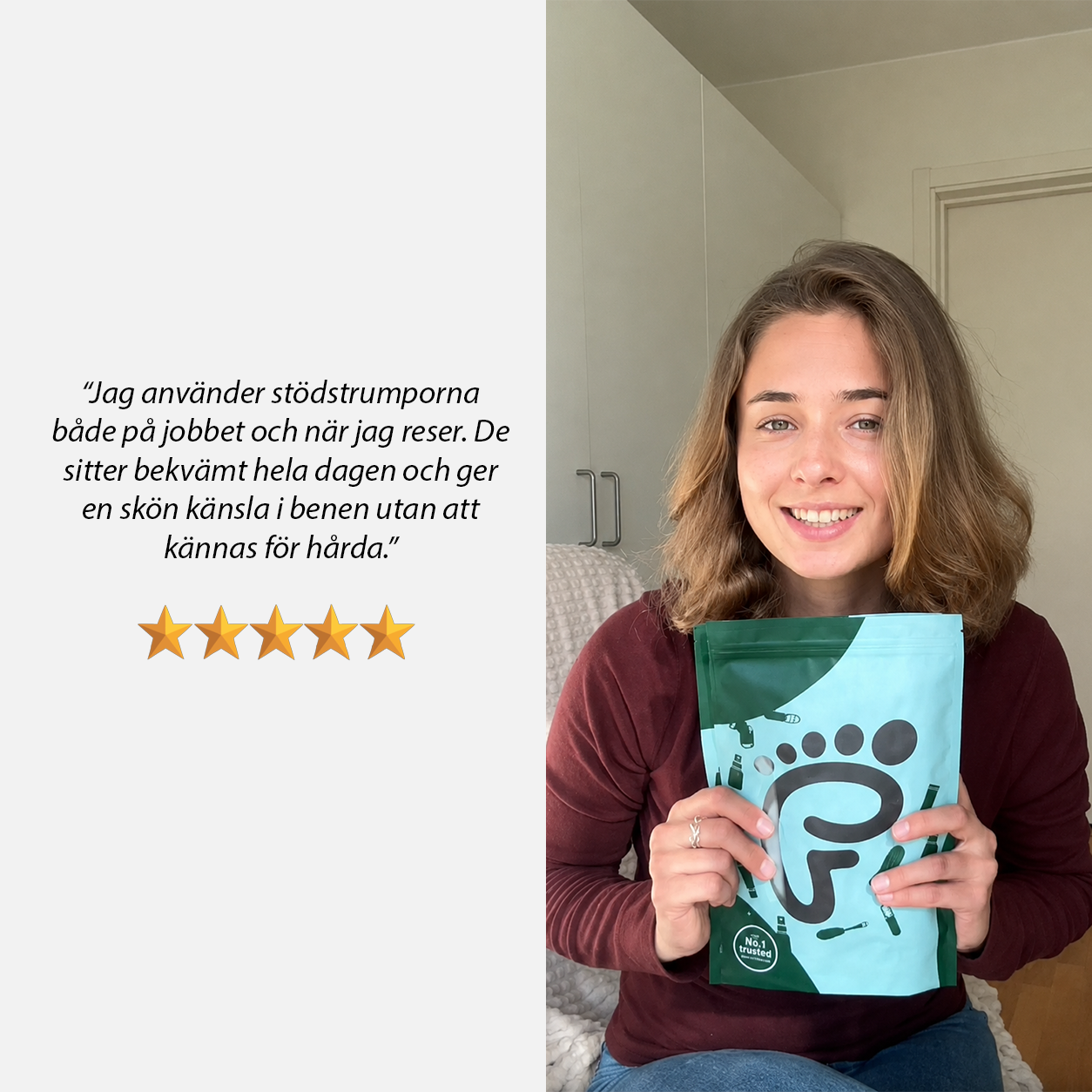 Stödstrumpor vit