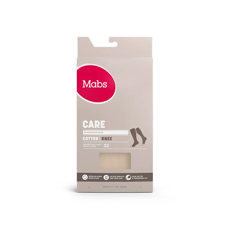 Mabs Nature Care - Kompressionsklasse 1 - Knæstrømpe uden tå