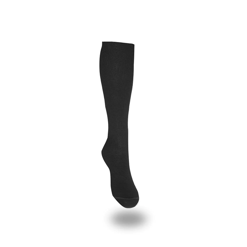 Medisox Comfort - Sort, 42/43, Extra bred - Kompressionsklasse 1 støttestrømpe