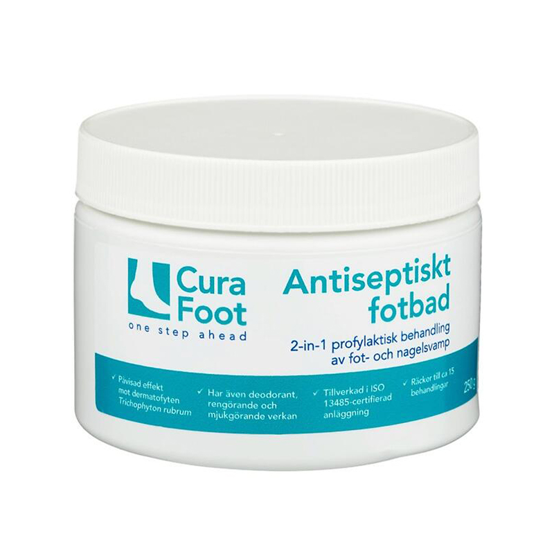 CuraFoot - 500 g - Medicinsk fodbad, der reducerer risikoen for svamp og bakterier