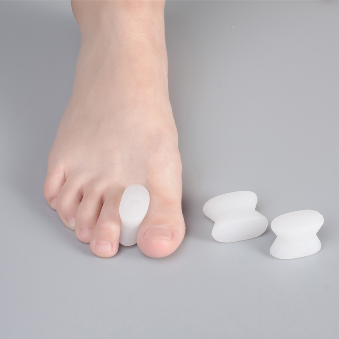 Tåspreder til hallux valgus - 2 stk. - Adskiller tæerne for at reducere smerte - Medium (Skostorlek: 38-42)