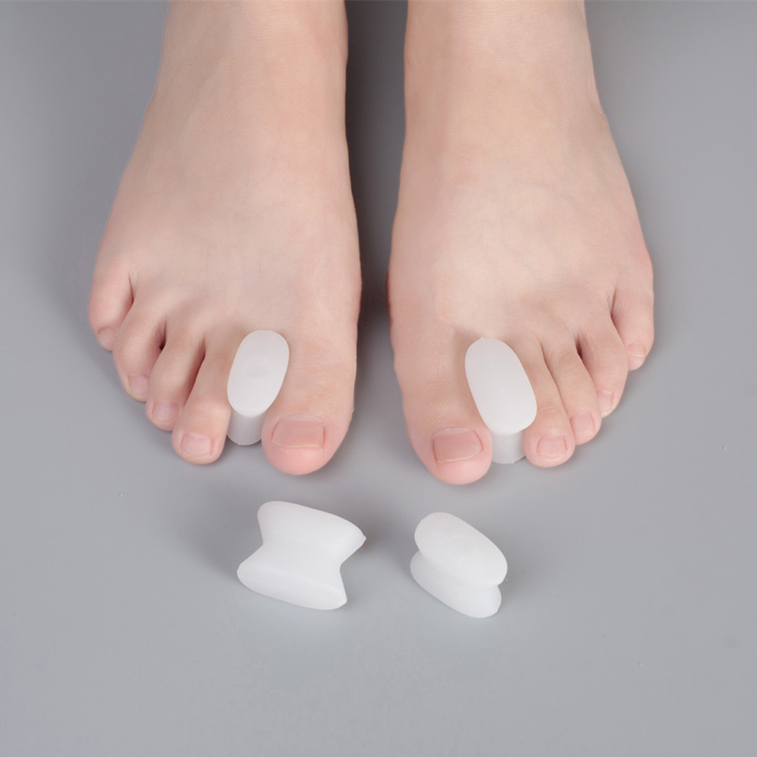 Tåspreder til hallux valgus - 2 stk. - Adskiller tæerne for at reducere smerte - Medium (Skostorlek: 38-42)